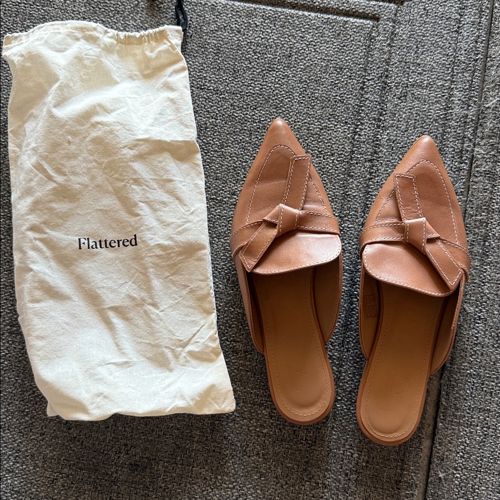 Leather Cognac Slides